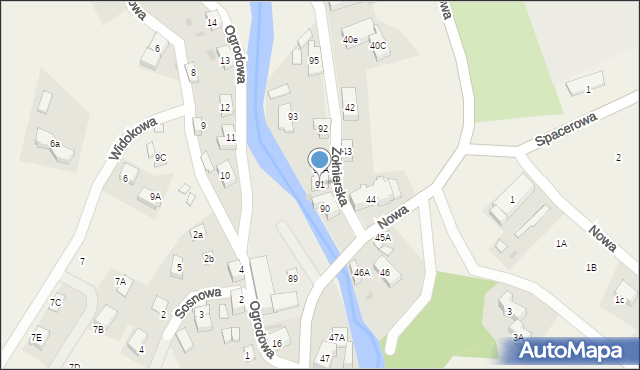 Podgórzyn, Żołnierska, 91, mapa Podgórzyn