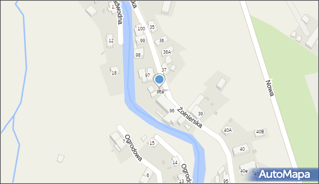 Podgórzyn, Żołnierska, 96a, mapa Podgórzyn