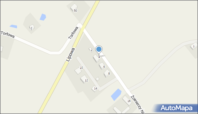 Połęczyno, Żołnierzy Niezłomnych, 4, mapa Połęczyno