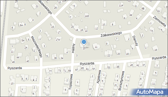 Pruszków, Żółkiewskiego Stefana, 13, mapa Pruszków