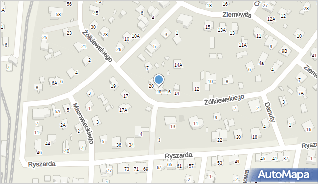 Pruszków, Żółkiewskiego Stefana, 18, mapa Pruszków