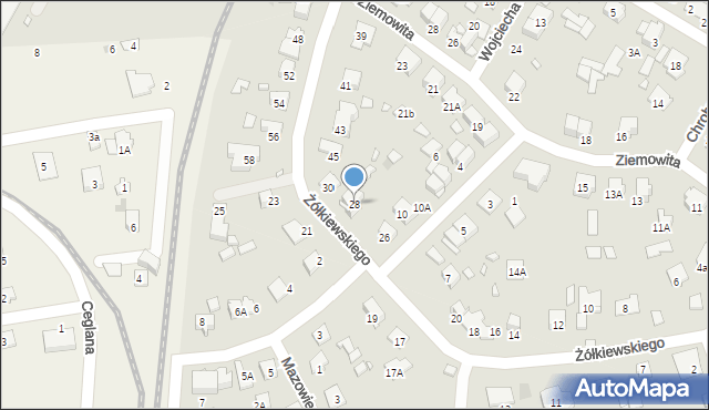 Pruszków, Żółkiewskiego Stefana, 28, mapa Pruszków