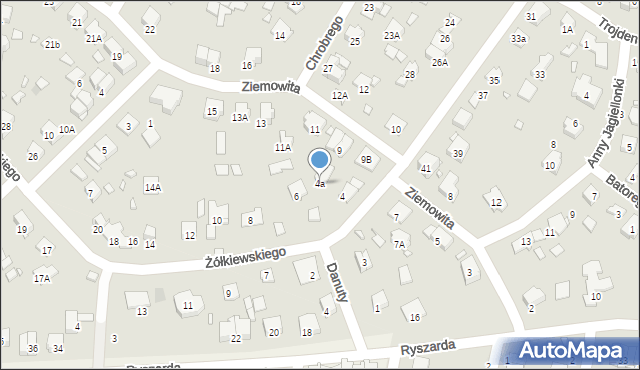 Pruszków, Żółkiewskiego Stefana, 4a, mapa Pruszków