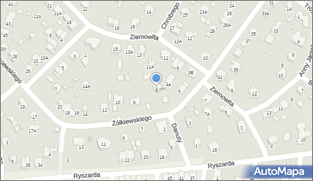 Pruszków, Żółkiewskiego Stefana, 6, mapa Pruszków