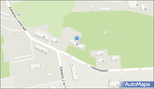 Przemyśl, Żołnierzy 1 Armii Wojska Polskiego, 14, mapa Przemyśla