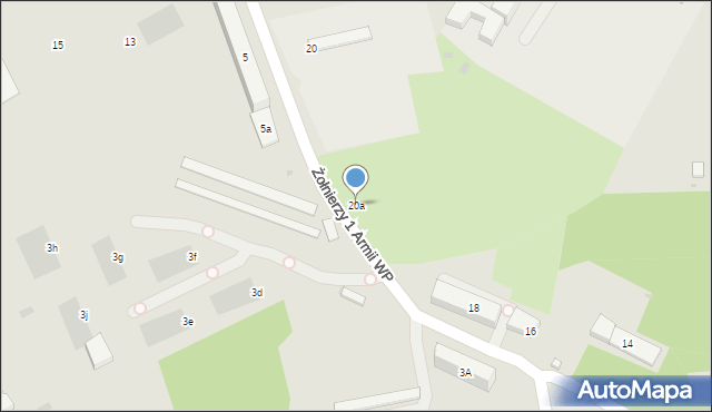 Przemyśl, Żołnierzy 1 Armii Wojska Polskiego, 20a, mapa Przemyśla