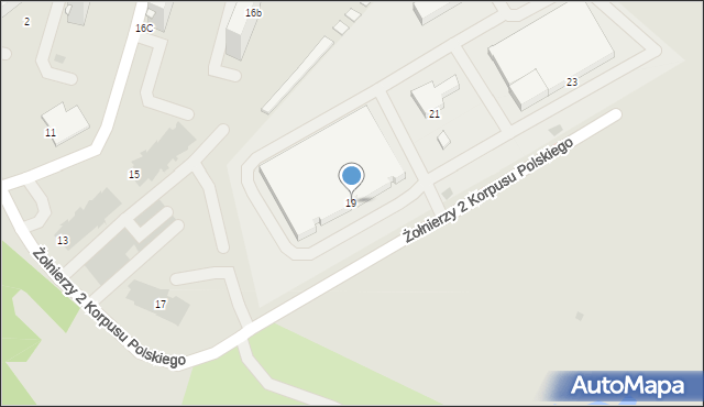 Przemyśl, Żołnierzy 2 Korpusu Polskiego, 19, mapa Przemyśla