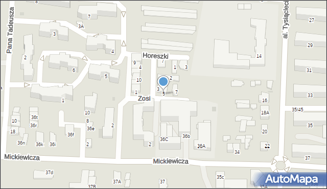 Pułtusk, Zosi, 5, mapa Pułtusk