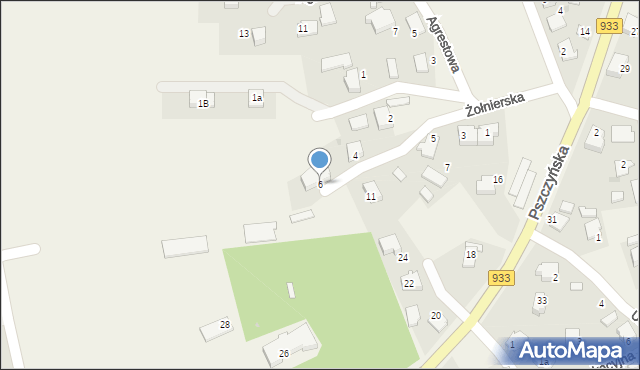 Rajsko, Żołnierska, 6, mapa Rajsko