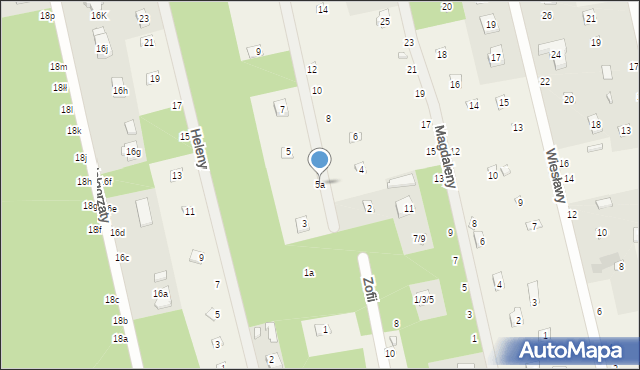 Rosanów, Zofii, 5a, mapa Rosanów