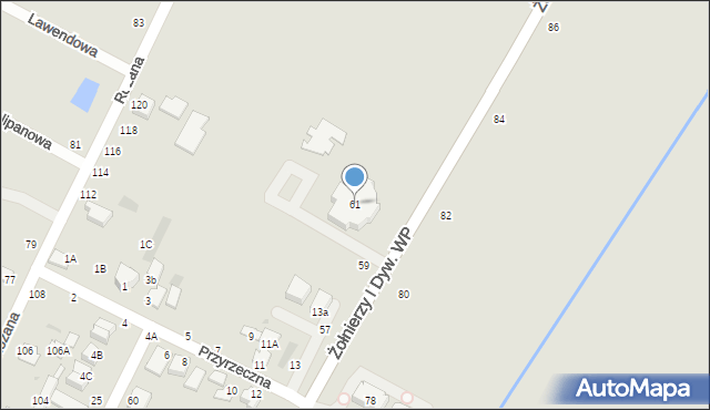 Rumia, Żołnierzy I Dywizji Wojska Polskiego, 61, mapa Rumia