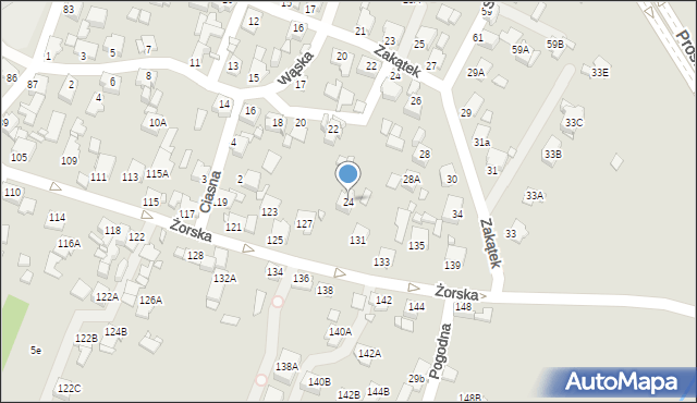 Rybnik, Żorska, 24, mapa Rybnika