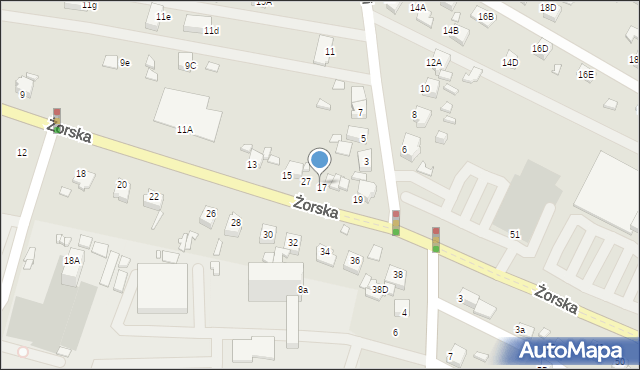 Rybnik, Żorska, 25, mapa Rybnika