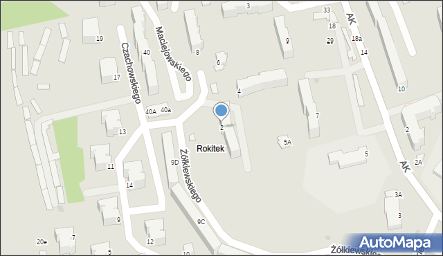 Sandomierz, Żółkiewskiego-Lina, gen., 2, mapa Sandomierza