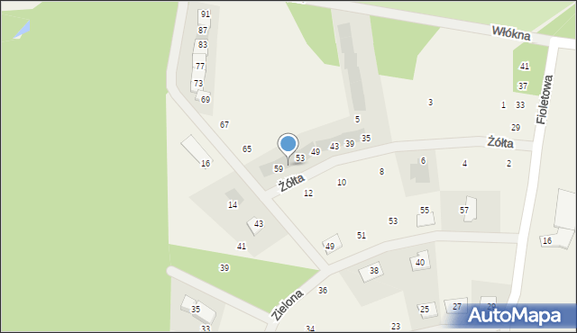 Sława Wielkopolska, Żółta, 57, mapa Sława Wielkopolska
