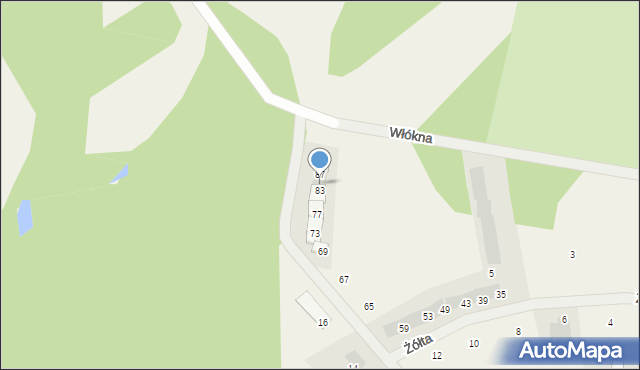 Sława Wielkopolska, Żółta, 85, mapa Sława Wielkopolska