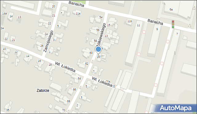 Słupsk, Żółkiewskiego Stanisława, hetm., 10, mapa Słupska