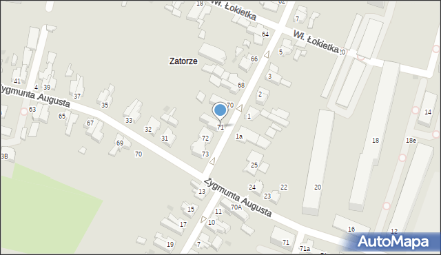 Słupsk, Żółkiewskiego Stanisława, hetm., 71, mapa Słupska