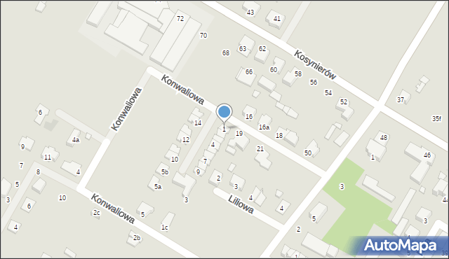 Środa Wielkopolska, Żonkilowa, 1, mapa Środa Wielkopolska