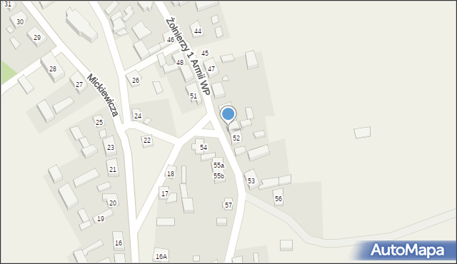 Sypniewo, Żołnierzy 1 Armii Wojska Polskiego, 53A, mapa Sypniewo