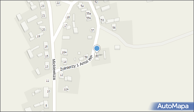 Sypniewo, Żołnierzy 1 Armii Wojska Polskiego, 60, mapa Sypniewo