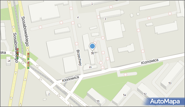 Szczecin, Żołnierska, 56, mapa Szczecina