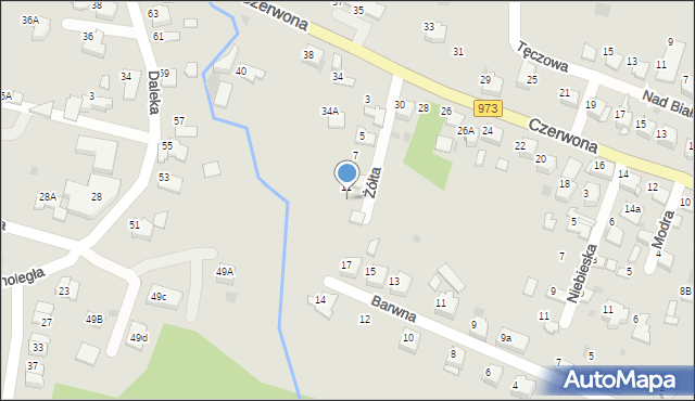 Tarnów, Żółta, 13, mapa Tarnów