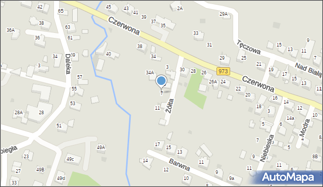 Tarnów, Żółta, 7, mapa Tarnów