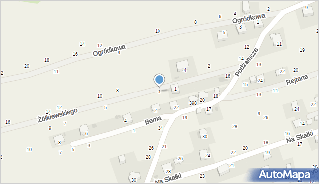 Tenczynek, Żółkiewskiego Stanisława, hetm., 3, mapa Tenczynek