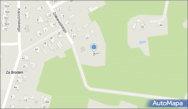 Tomaszów Lubelski, Żółkiewskiego Stanisława, hetm., 15, mapa Tomaszów Lubelski