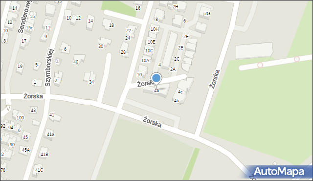 Tychy, Żorska, 4a, mapa Tychów