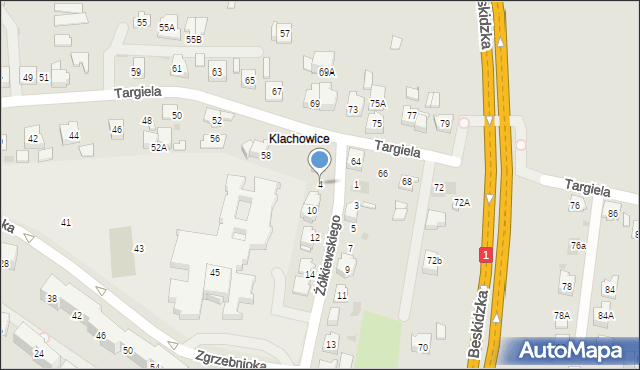 Tychy, Żółkiewskiego Stanisława, hetm., 4, mapa Tychów