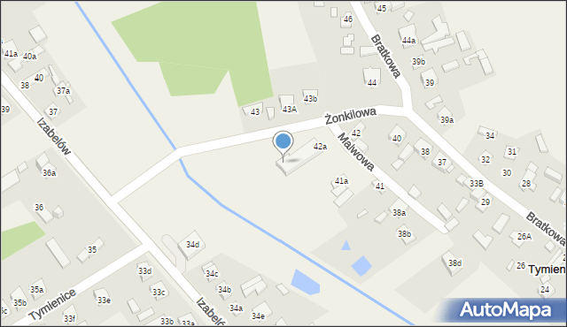 Tymienice, Żonkilowa, 1, mapa Tymienice