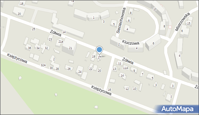 Warszawa, Żółwia, 17, mapa Warszawy