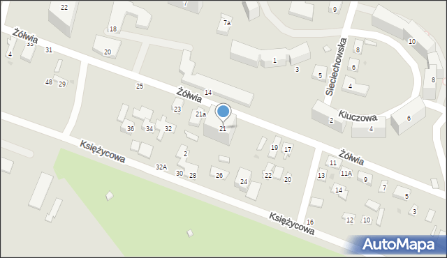 Warszawa, Żółwia, 21, mapa Warszawy