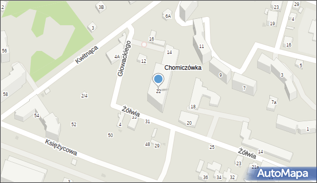 Warszawa, Żółwia, 22, mapa Warszawy