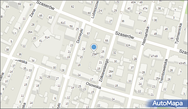 Warszawa, Żółkiewskiego Stanisława, hetm., 23A, mapa Warszawy