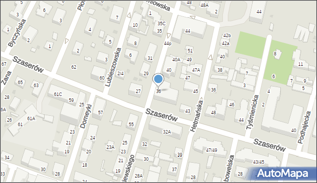 Warszawa, Żółkiewskiego Stanisława, hetm., 36, mapa Warszawy