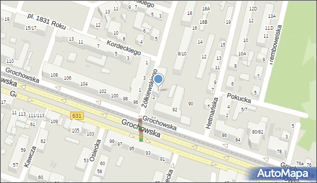 Warszawa, Żółkiewskiego Stanisława, hetm., 4, mapa Warszawy