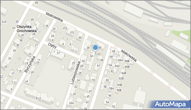 Warszawa, Żółkiewskiego Stanisława, hetm., 61, mapa Warszawy