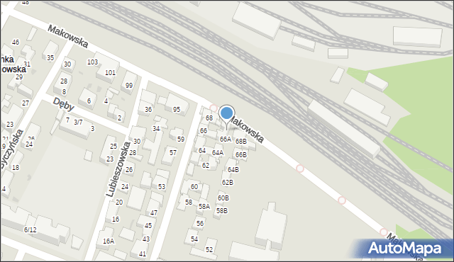 Warszawa, Żółkiewskiego Stanisława, hetm., 68A, mapa Warszawy