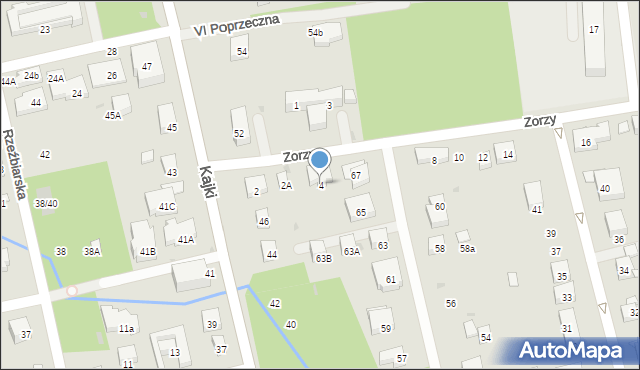 Warszawa, Zorzy, 4, mapa Warszawy
