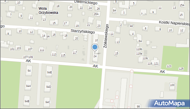 Warszawa, Żółkiewskiego Stanisława, hetm., 22, mapa Warszawy