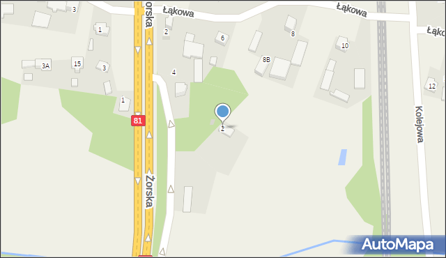 Warszowice, Żorska, 2, mapa Warszowice