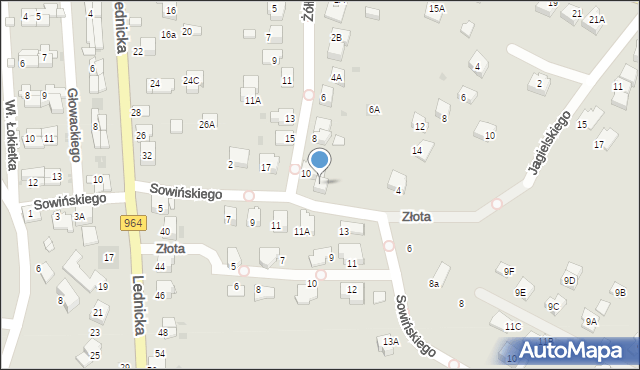 Wieliczka, Żółkiewskiego Stanisława, hetm., 10a, mapa Wieliczka