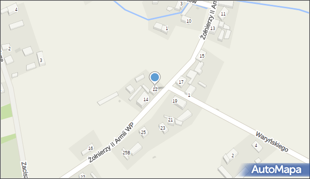 Witoszyn, Żołnierzy II Armii WP, 12, mapa Witoszyn