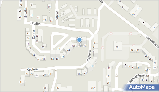 Zabrze, Zonna Włodzimierza, prof., 42, mapa Zabrza