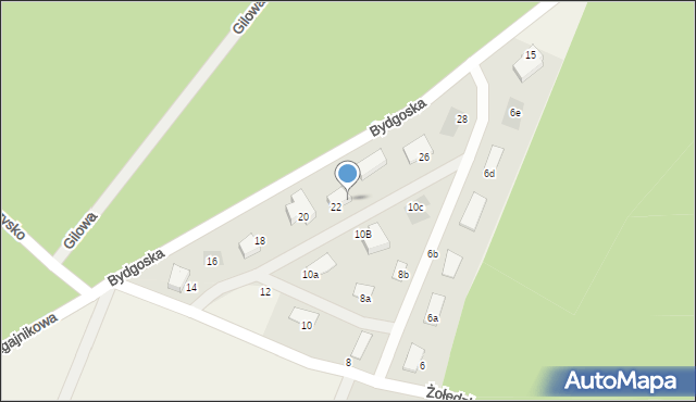 Zielonka, Żołędziowa, 24, mapa Zielonka