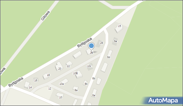 Zielonka, Żołędziowa, 26, mapa Zielonka