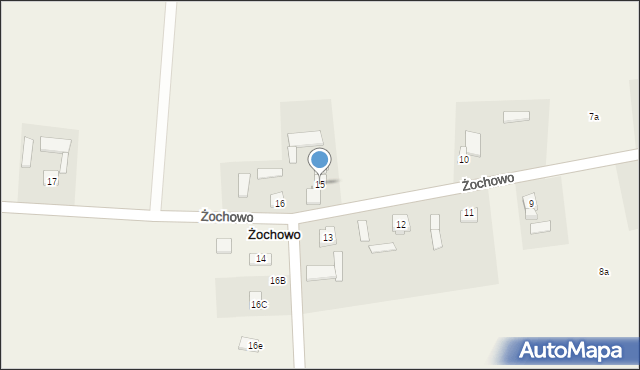 Żochowo, Żochowo, 15, mapa Żochowo